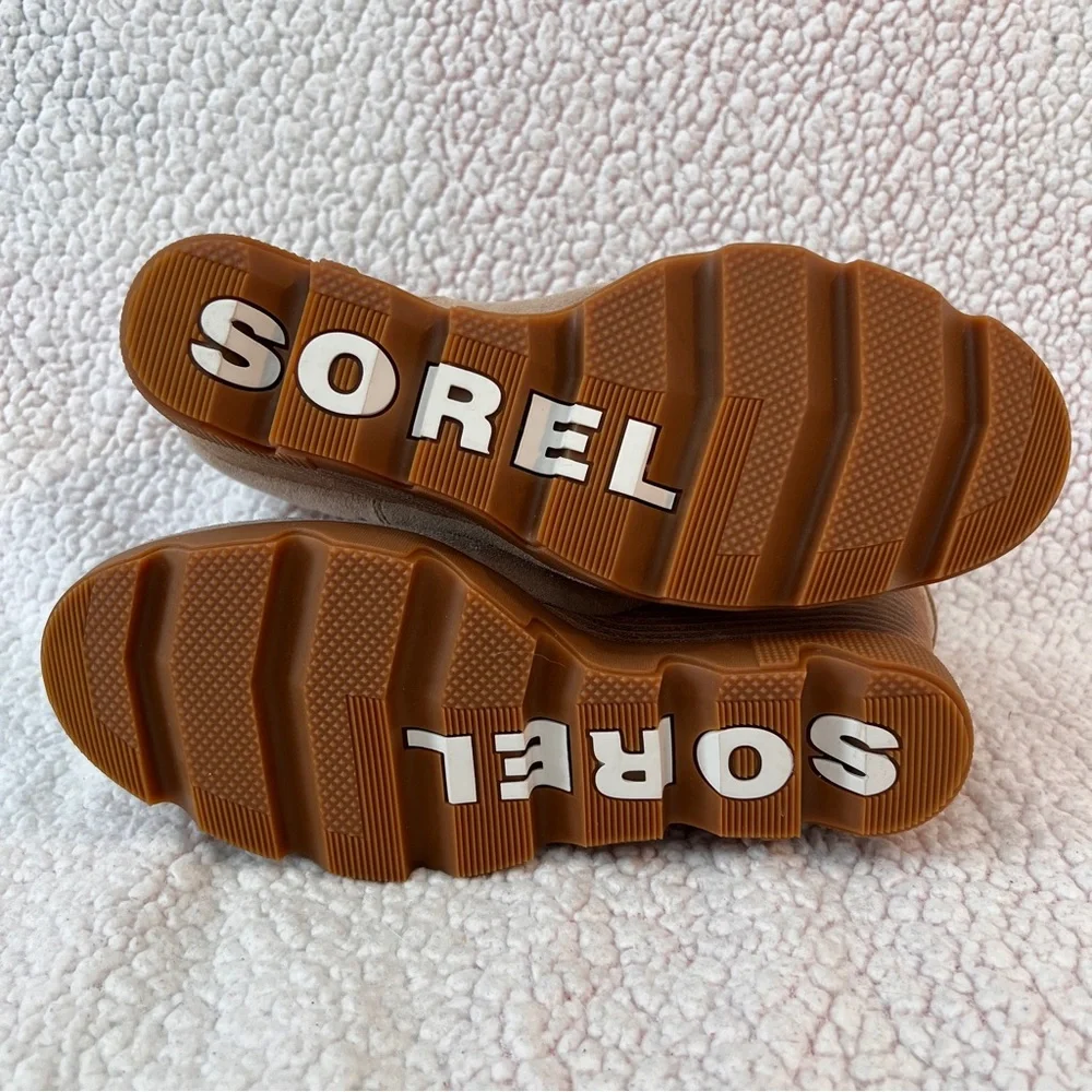 Sorel Joan Uptown Bootie Stud Sandy Tan Wedge Bootie US 9 Waterproof Suede - Picture 7 of 7